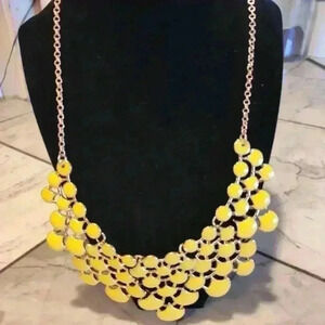 Yellow bib necklace
